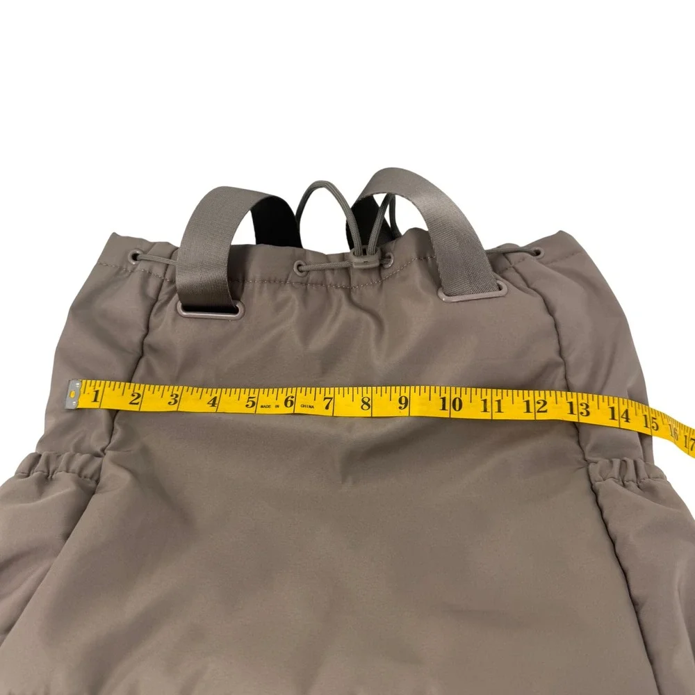 Beyond‎ Yoga Womens Convertible Backpack Tote Bag Taupe Brown Nylon Gym Travel